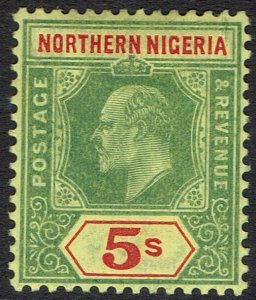 NORTHERN NIGERIA 1910 KEVII KEY TYPE 5/-