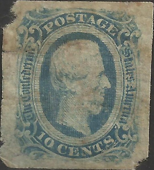 # 11 Confederate States MINT NO GUM Fault Blue