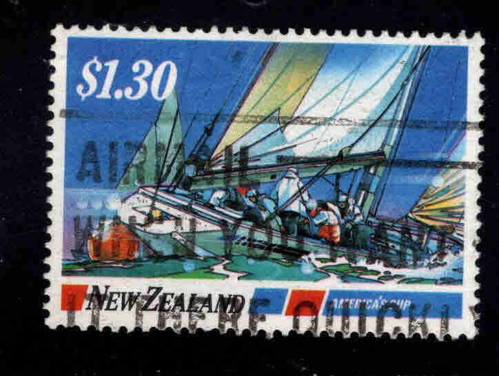 New Zealand Scott 870 Used Americas cup Yacht stamp