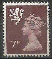 GREAT BRITAIN, SCOTLAND, Machins, 1971, used 7p, Scott SMH8