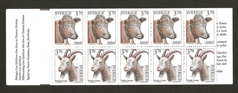 SWEDEN SC# 2050a COMP BKLT/10    FVF/MOG 1995