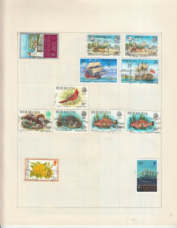 BERMUDA 4 ALBUM PAGES MINT/USED VALUES/SETS  2