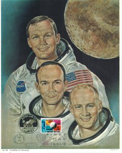 USES OF OUTER SPACE SPACE U.N. 256 KESSLER FULL COLOR PAGE ASTRONAUTS APOLLO 11