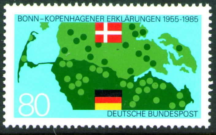 Germany Scott 1437 MNH** 1985 Map Flag stamp