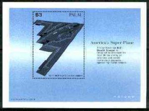 PALAU - 1996 - Northrop B-2A Stealth Bomber - Perf Min Sheet - Mint Never Hinged