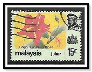 Johore #187 Sultan & Flowers Used