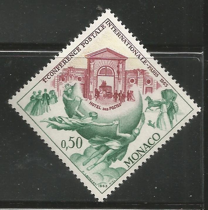 MONACO  541  MNH, 1ST INTL POSTAL CONFERENCE, PARIS