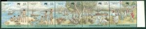 CHRISTMAS ISLAND SCOTT # 213, AUSTRALIA BICENT. STRIP, MINT, OG, NH, GREAT PRICE