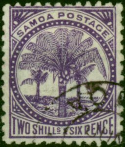 Samoa 1890 2s6d Reddish Lilac SG40 V.F.U (2)