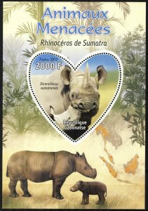 Gabon 2012 Rhinoceros S/S MNH