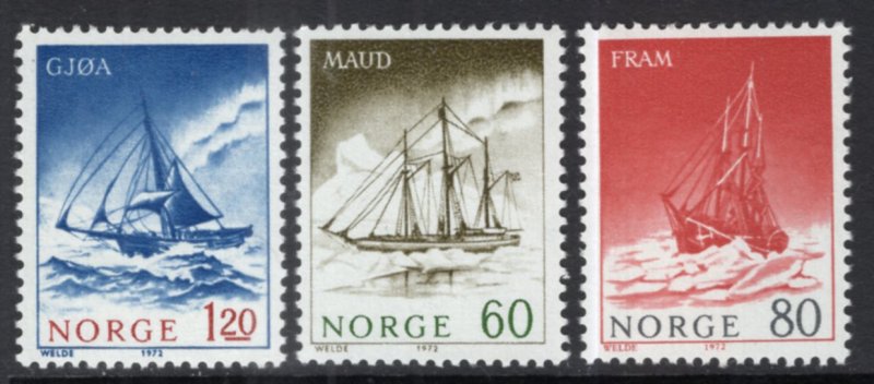 Norway 596-598 Sailing Ships MNH VF