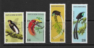 PAPUA NEW GUINEA - 1973 BIRDS OF PARADISE - SCOTT 365 TO 368 - MNH