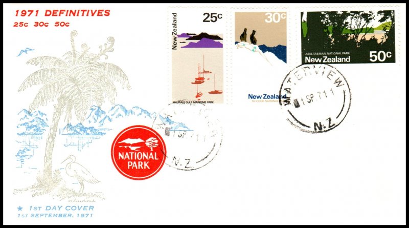 New Zealand 454-456 U/A FDC