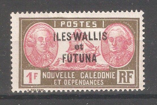 Wallis & Futuna 1930, Overprinted, 1fr, Scott # 67, VF MLH*OG (K-8)