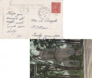 United States New York Johnstown 1908 numeral duplex  2c Washington Shield  P...