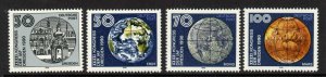 Germany GDR 2849-52 MNH International Astronautics Federation Congress, Map