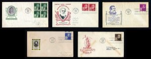 # 889 to 893 First Day Covers with various cachets dated 1940 - # 4