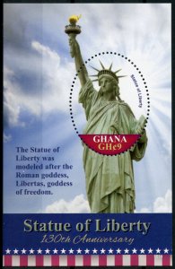 Ghana Stamps 2016 MNH Statue of Liberty Famous Landmarks Architecture 1v S/S