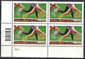 US Stamp #3397 MNH -  Summer Sports Plate Block / 4