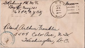 United States Fleet Post Office Soldier's Free Mail c1943 U.S. Navy, Navy 121...
