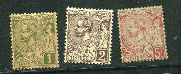 Monaco 1891 Prince Albert I Up to 5 fr MNH HiCV 6795