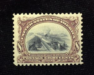 HS&C: Scott #298 8 cent Pan American. Fresh and choice. Mint VF/XF NH US Stamp