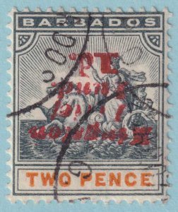 BARBADOS B1b  USED - INVERTED SURCHARGE - NO FAULTS VERY FINE! - VWS