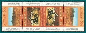 Australia 1985 Australia Day, Tete Beche Strip, MNH #943b,943c,SG961a,SG962a