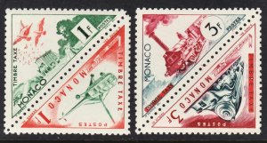 Monaco Scott J39a, J41a F to VF mint OG NH.