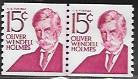 US #1305E  Coil Pair. Oliver Wendell Holmes.  MNH