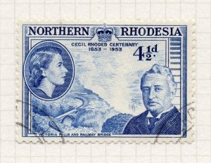 Northern Rhodesia 1953 Early Issue Fine Used 4d. NW-252332