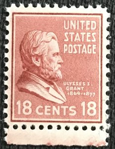 US #823 MNH Eye Single W/Selvage Ulysses S Grant Prexie $2.25 L44