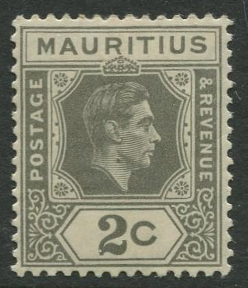 Mauritius - Scott 211 - KGVI Definitive Issue -1938 - MLH -Single 2c Stamp