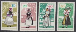 East Germany - DDR - 1968 Costumes Sc# 992/995 - MNH  (8909)