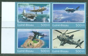 GUINEA BISSAU 2013 CHINESE AIFORCE BLOCK OF FOUR MINT NH