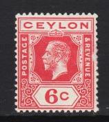 Ceylon - 1912 KEV  6c Sc# 204 - MH (8630)