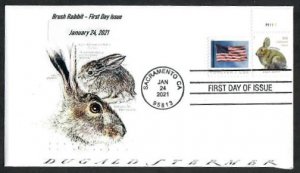 5544 -FDC- Brush Rabbit Additional Ounce-Pane -Wally Jr Cachet 21-B-101-FDOI-PB