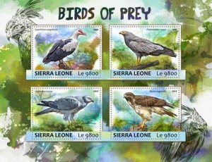 Sierra Leone - 2017 Birds of Prey - 4 Stamp Sheet - SRL17316a