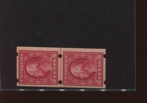 Scott 409 Washington Brinkerhoff Type II Line Pair of 2 Stamps NH  (409-Br 2-1)