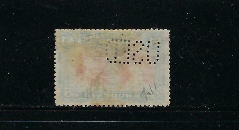 RHODESIA SCOTT #118 1910 DOUBLE HEAD POUND - PERF 14- PERF USED-(SPACE FILLER)