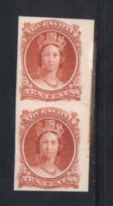 Nova Scotia #12P XF Proof Pair Showing Imprint