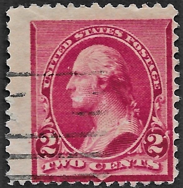 US 1890 Sc. 220a used, cap on left 2, sound