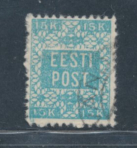 1918 Estonia - #5 - 15K. Lace Green Blue 11 1/2 - Used