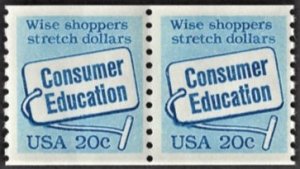 US 2005 MNH VF 20 Cent Consumers Education Coil Pair