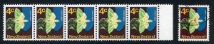 New Zealand SG819 1970 4c Butterfly Progressive Green SHIFT (veins of wings) U/M