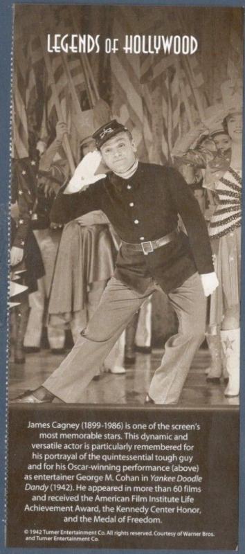 3329 Legend Of Hollywood James Cagney Selvage (No Stamps) Free Shipping 