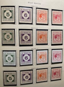 Germany 1945 I-IV, Soviet Zone, Local Stamp, Gorlitz, Hinged Set