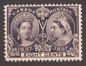1897 Canada - Sc# 56 - Eight Cent - Queen Victoria Jubilee - MH - Cv$130