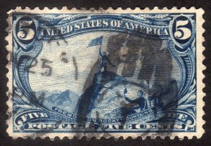 1898, US 5c, Trans-Mississippi, Used, Sc 288