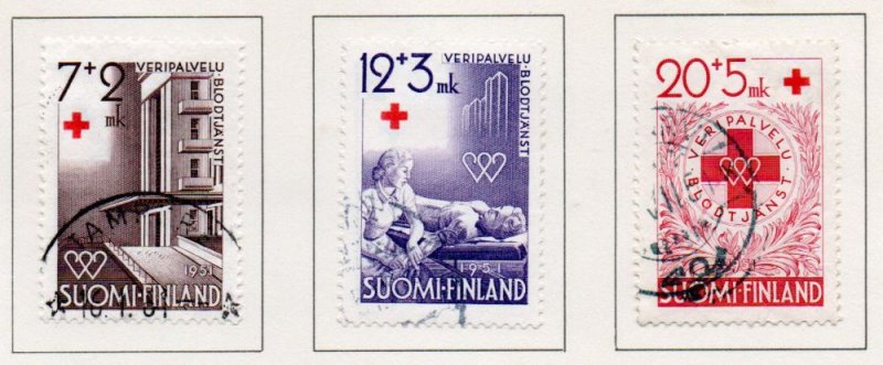 Finland Sc B101-06 1951 Red Cross charity stamp set used